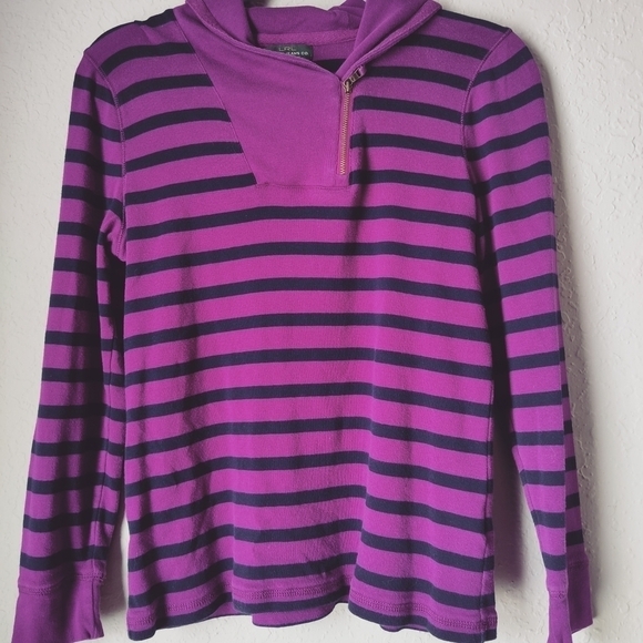 Lauren Ralph Lauren Tops - Lauren Ralph Lauren Women's Long Sleeves with Stripes Top Purple & Black size L